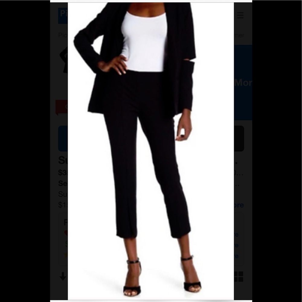 Supply & Demand Slit Front Ankle Pants Black - Picture 2 of 6